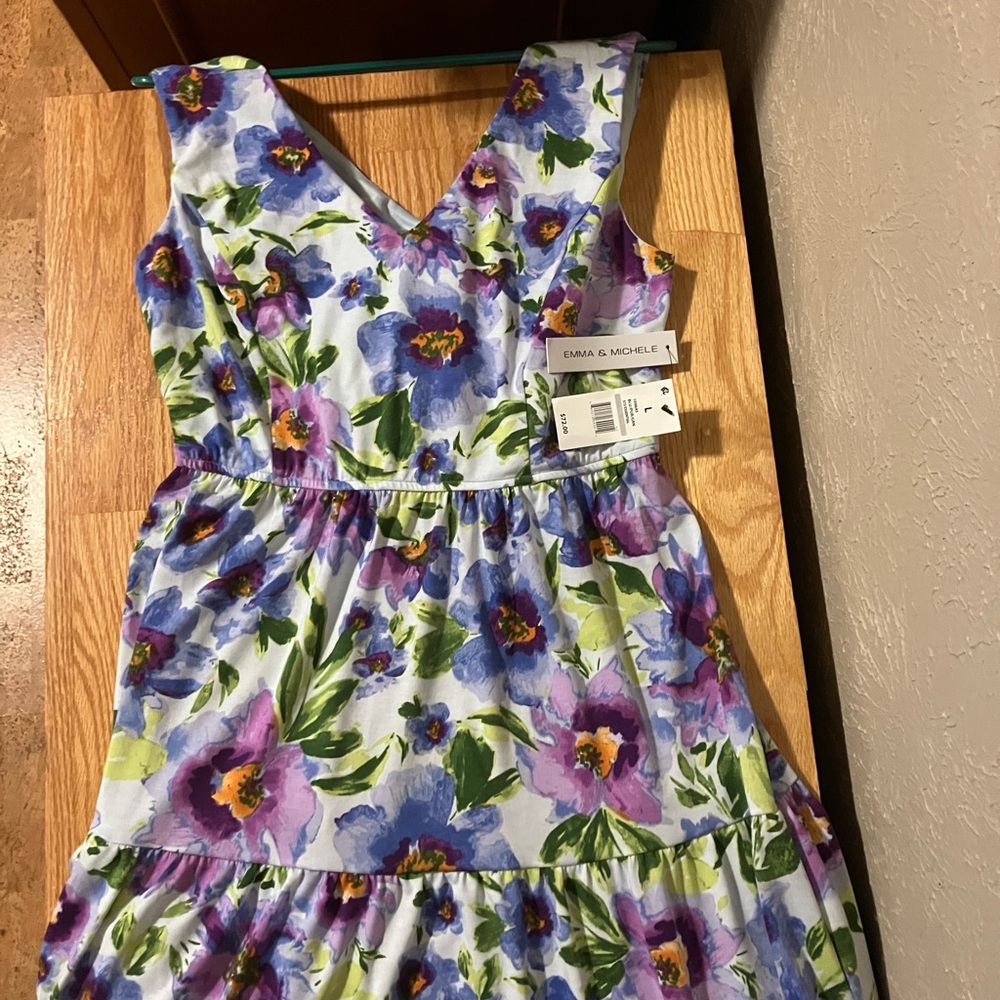 Emma & Michele Purple and Blue Sleeveless Sundress